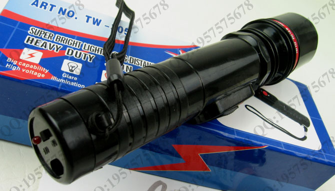 TW-305进口强光电棍超强光LED袖珍|防身电击棍(105型超亮改进版)